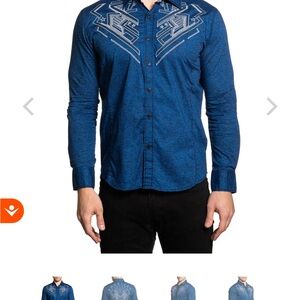 NWT American Fighter Sequence Blue Men’s Small Long Sleeve Button Up Shirt
